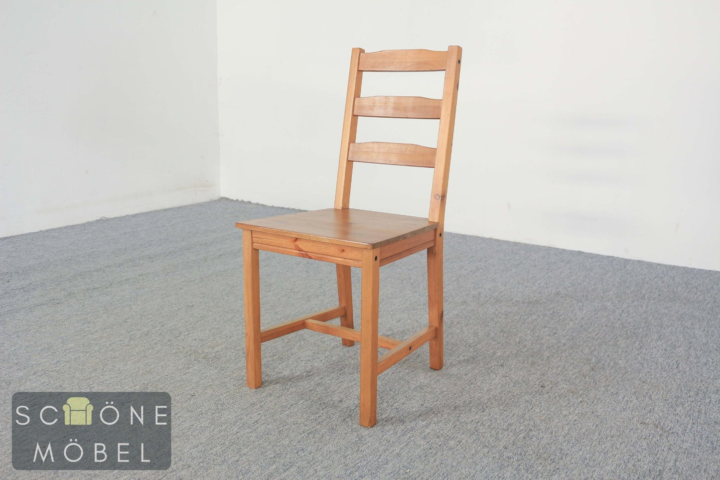 2er Set schlichte Vintage Esszimmer Landhaus Stühle Holzstühle Duo Vintage
