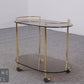 Servierwagen Barwagen Glas Messing Vintage Teewagen Rollwagen 70er
