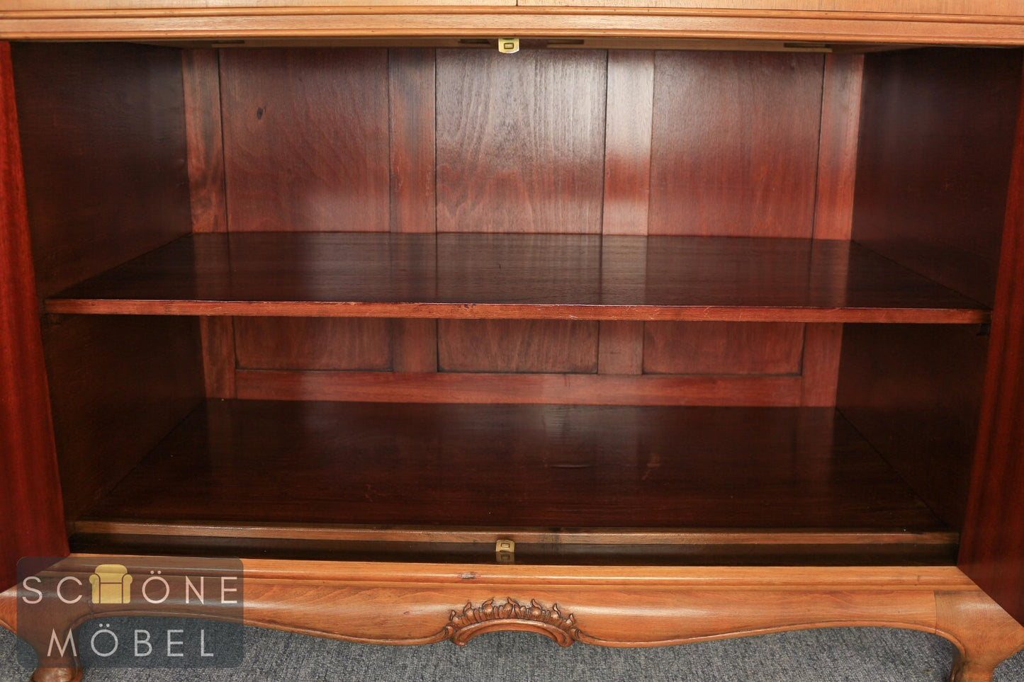 Chesterfield Schrank Landhausstil Vitrine Vintage  Glasschrank Geschirrschrank