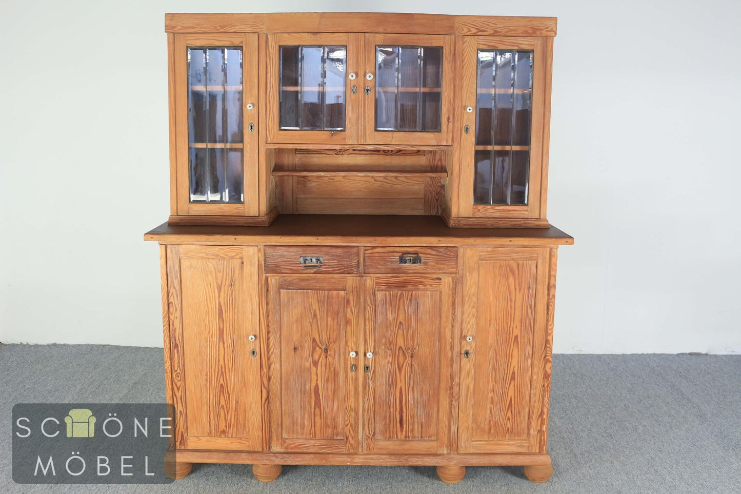 Schöner Jugendstil Küchenschrank Vintage Buffet Retro Küchenbuffet Massivholz