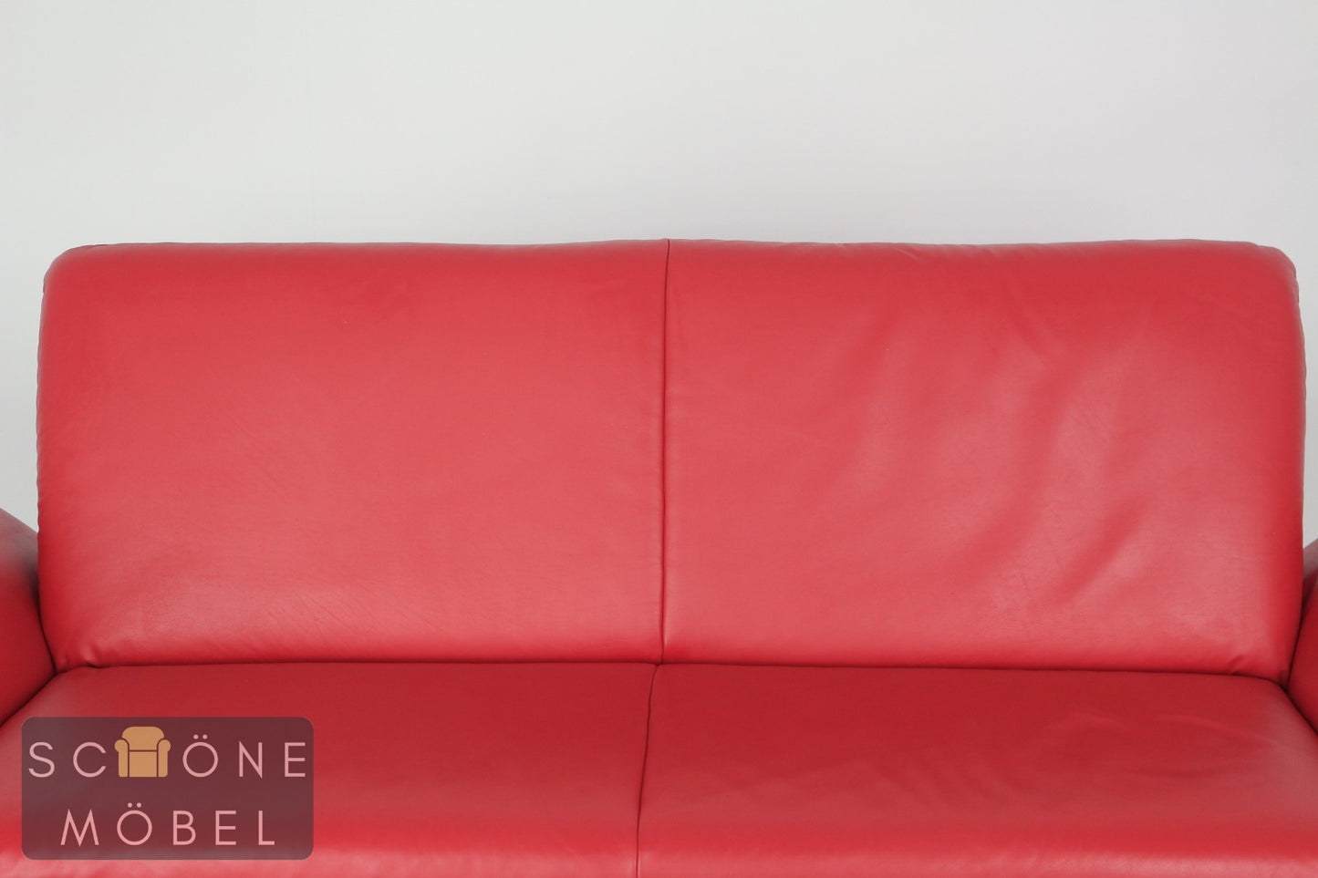 KOINOR Designersofa Leder rot 2er Sofa Echtleder Couch Couchgarnitur 2 Sitzer