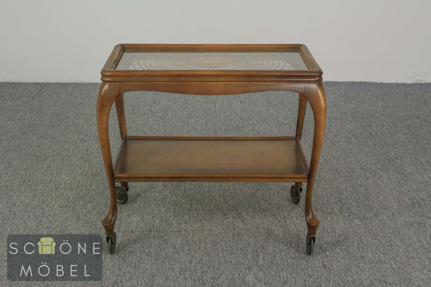 Chippendale Teewagen Retro Beistelltisch Barwagen Servierwagen roll Tisch