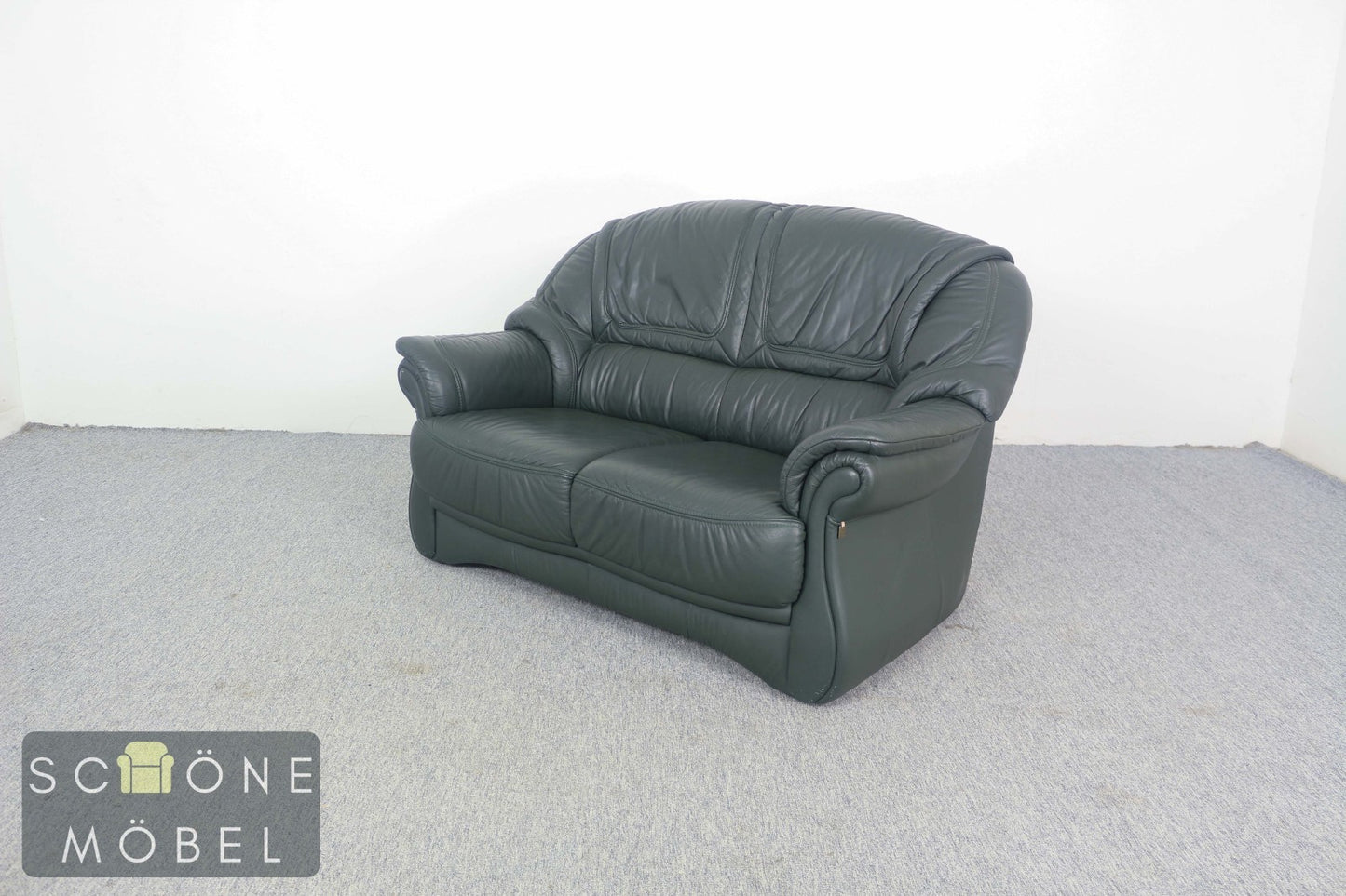 Bequeme Elastoform Leder 2er Sofa Echtleder Couch Couchgarnitur 2 Sitzer