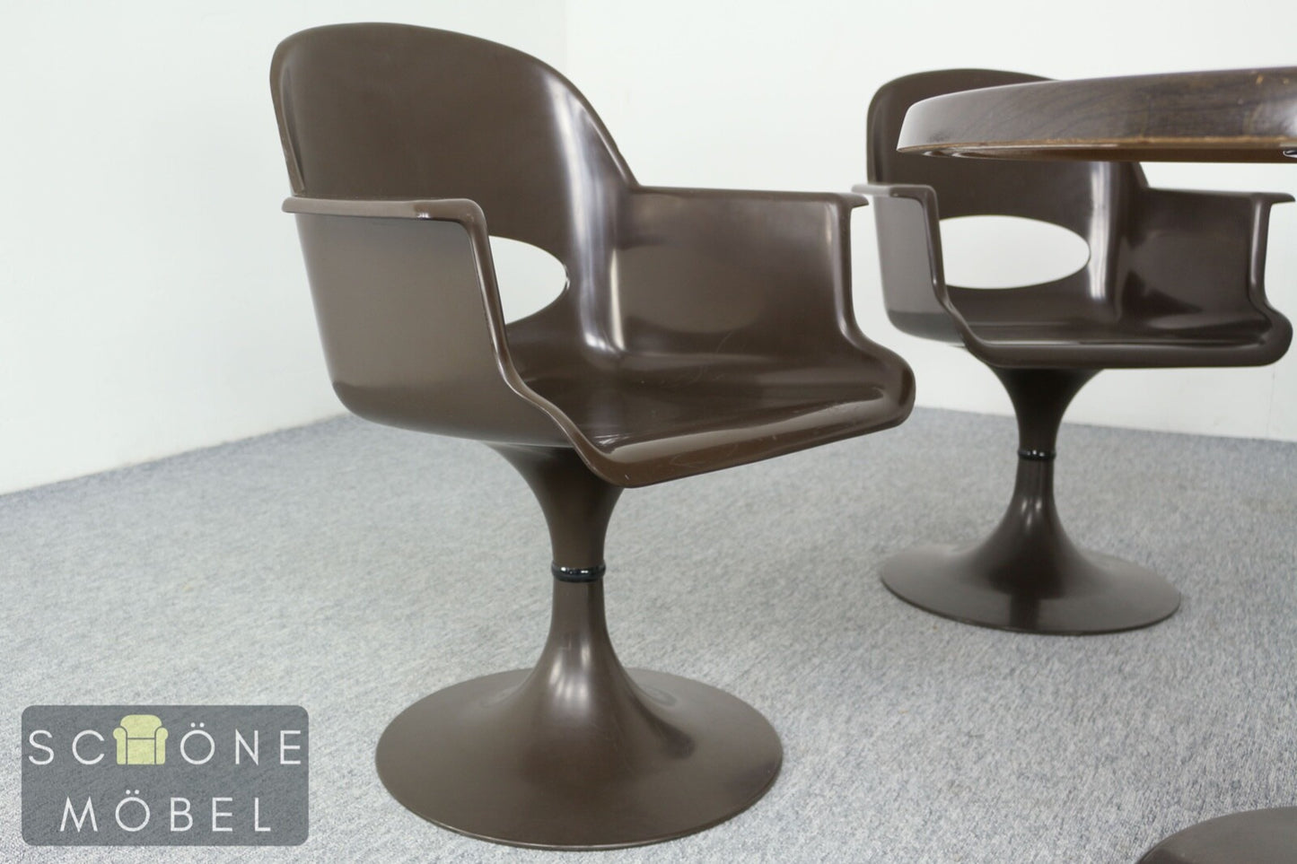 KURZ Vintage Tisch Retro Drehstühle Mid Century Table Space Age Esstisch 70er