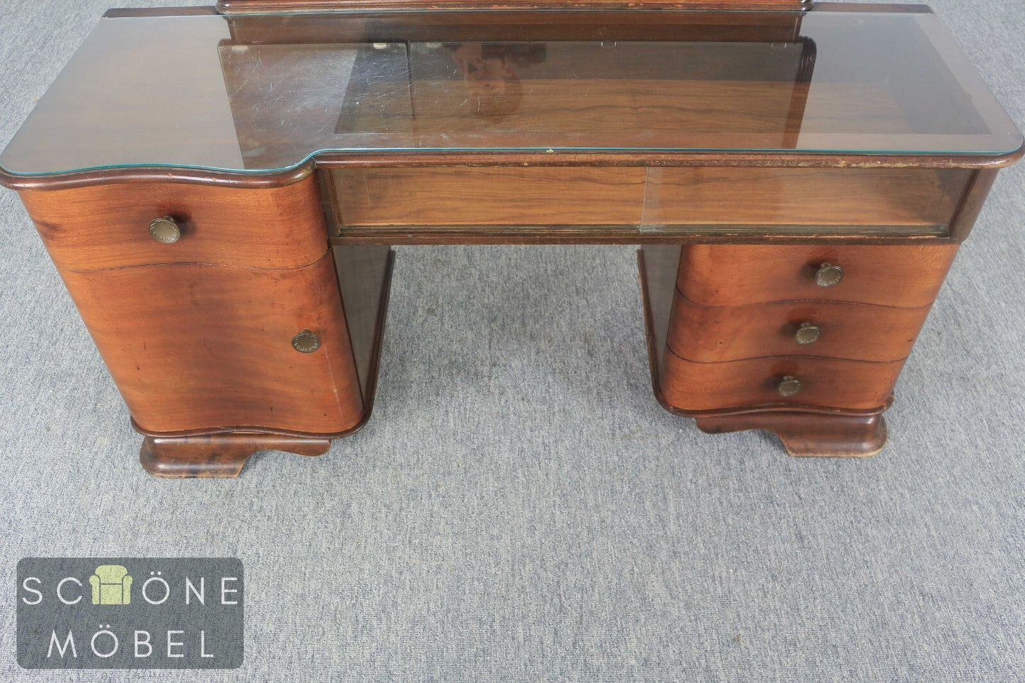 Art Deco Frisierkommode Spiegel Vintage Schminktisch Antik Stil Kommode Anrichte