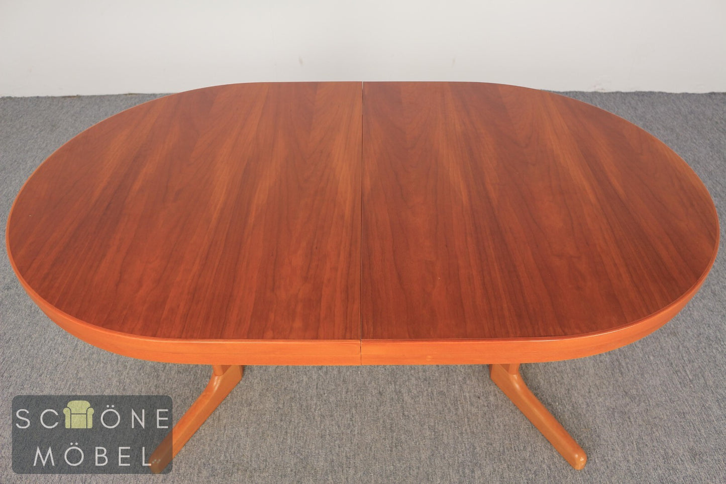 70er Jahre Mid Century Esstisch - ausziehbar oval Table Beistelltisch Holz