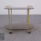 Servierwagen Barwagen Glas Messing Vintage Teewagen Rollwagen 70er