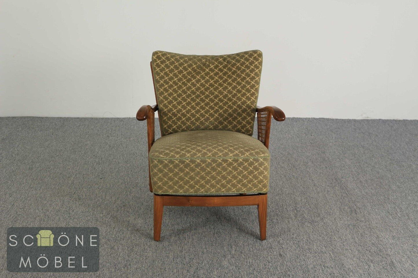 Art Deco Sessel Mid Century Wiener Geflecht Armchair Armlehnsessel Polstermöbel