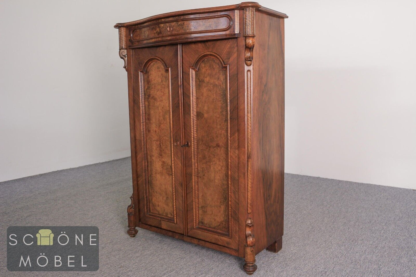 Hübsche Louis Philippe Kommode Schränkchen Sideboard Anrichte Vertiko Antik Stil