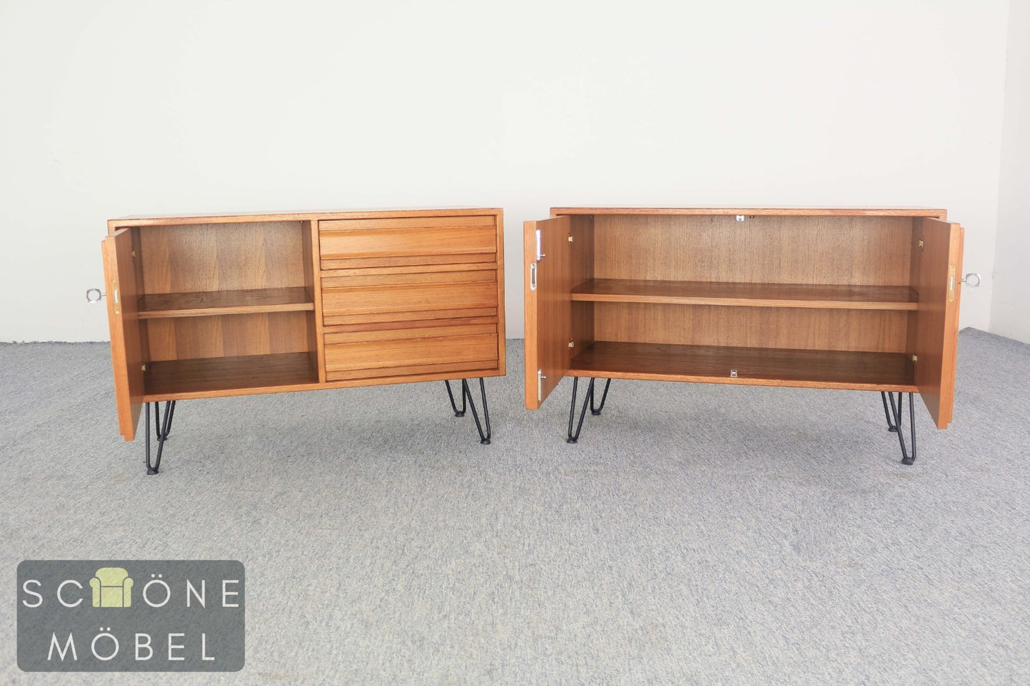 Mid Century Sideboard Danish Design Vintage Anrichte Retro Kommode Hairpin Legs