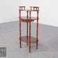 Vintage Beistelltisch rund mit Schublade Etagere Blumenständer Holz