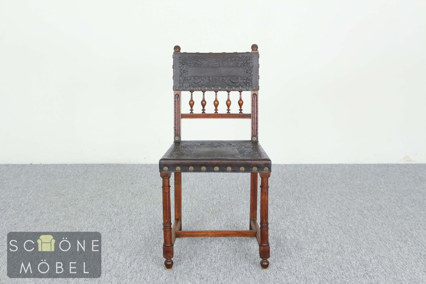 Gründerzeit Stühle Antik Stil Leder Stuhl Chair Essstuhl Vintage Esszimmerstuhl