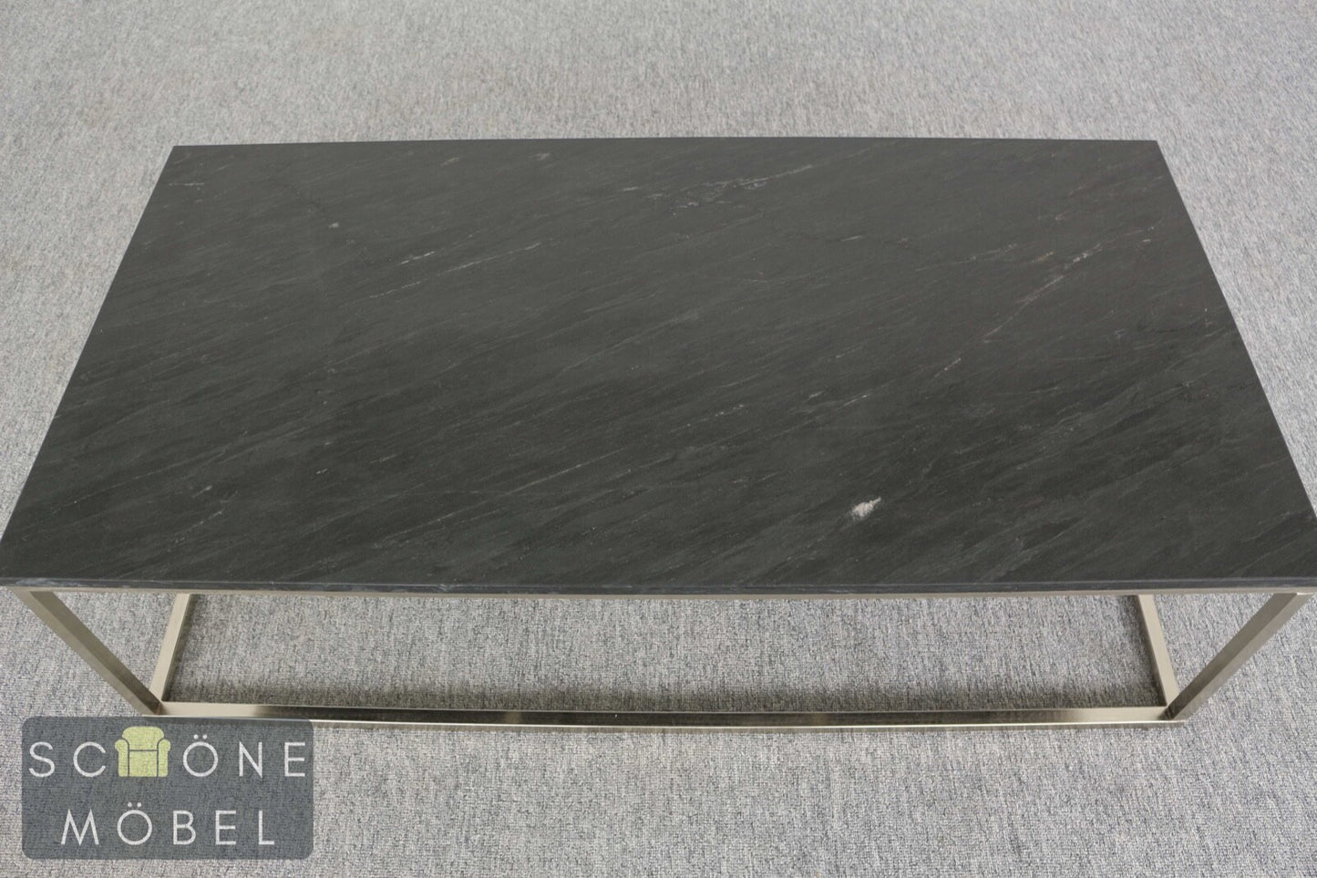 Couchtisch Marmorplatt schlichtes Design Sofa Tisch Industrial Table Metallbeine
