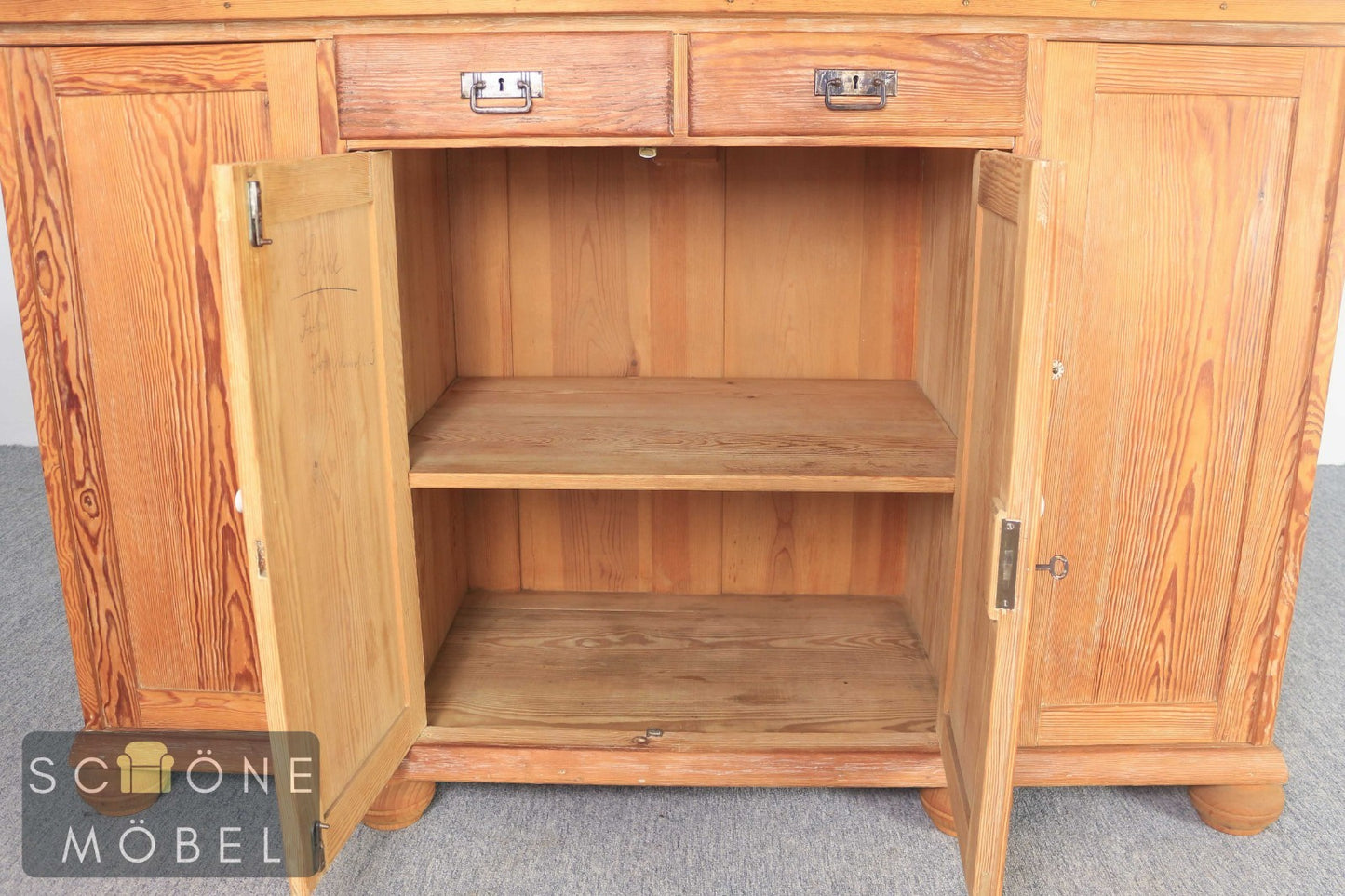 Schöner Jugendstil Küchenschrank Vintage Buffet Retro Küchenbuffet Massivholz