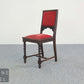 Antiker Holzstuhl Polsterstuhl Akzentstuhl Holzstuhl Samt Rot Vintage
