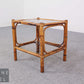 Italienischer Bambus Couchtisch Rauchglas 70er Vintage Beistelltisch Tisch