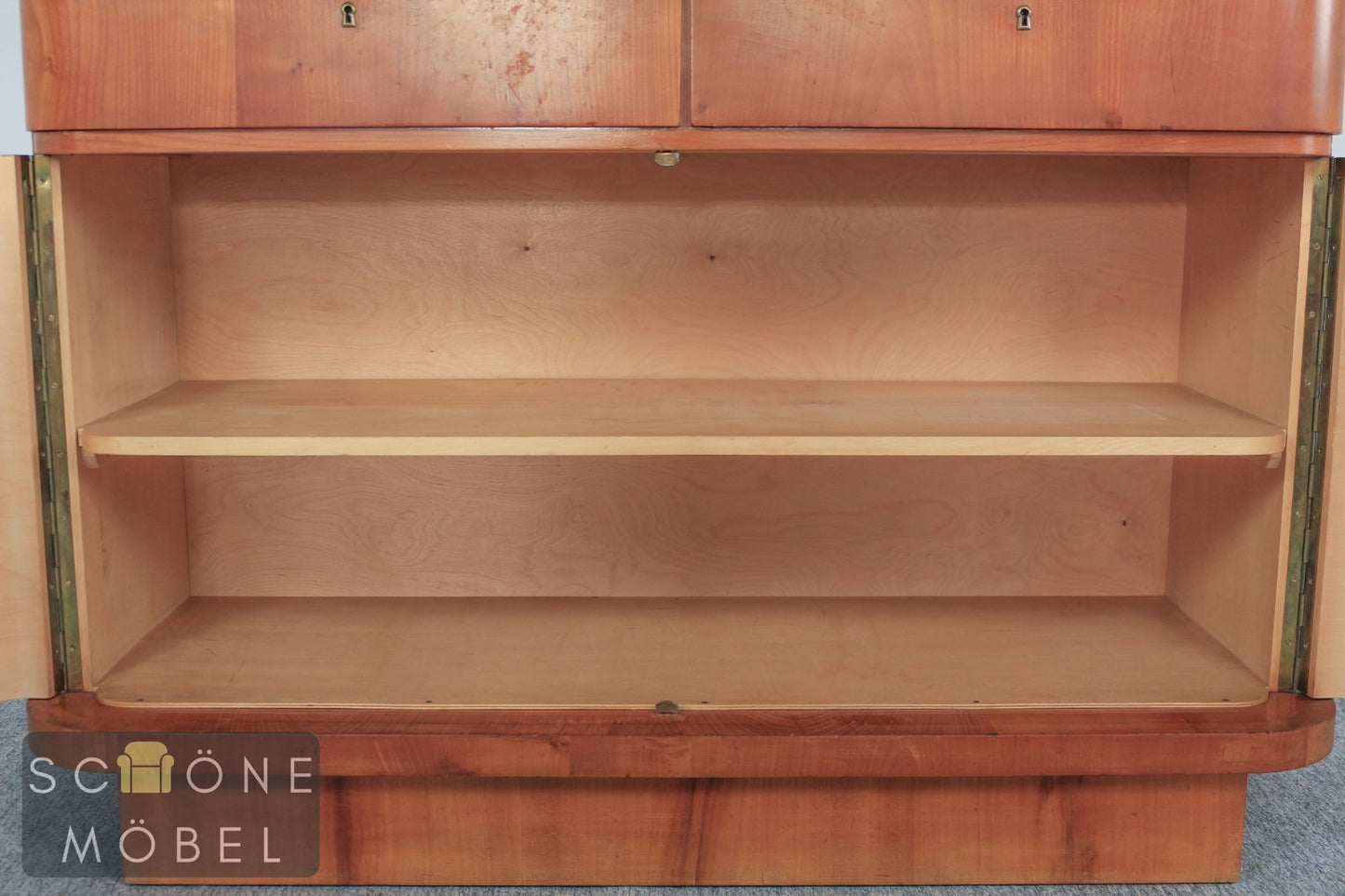 Elegante Art Deco 30er 40er Jahre Anrichte mit Glasplatte – Klassiker Sideboard