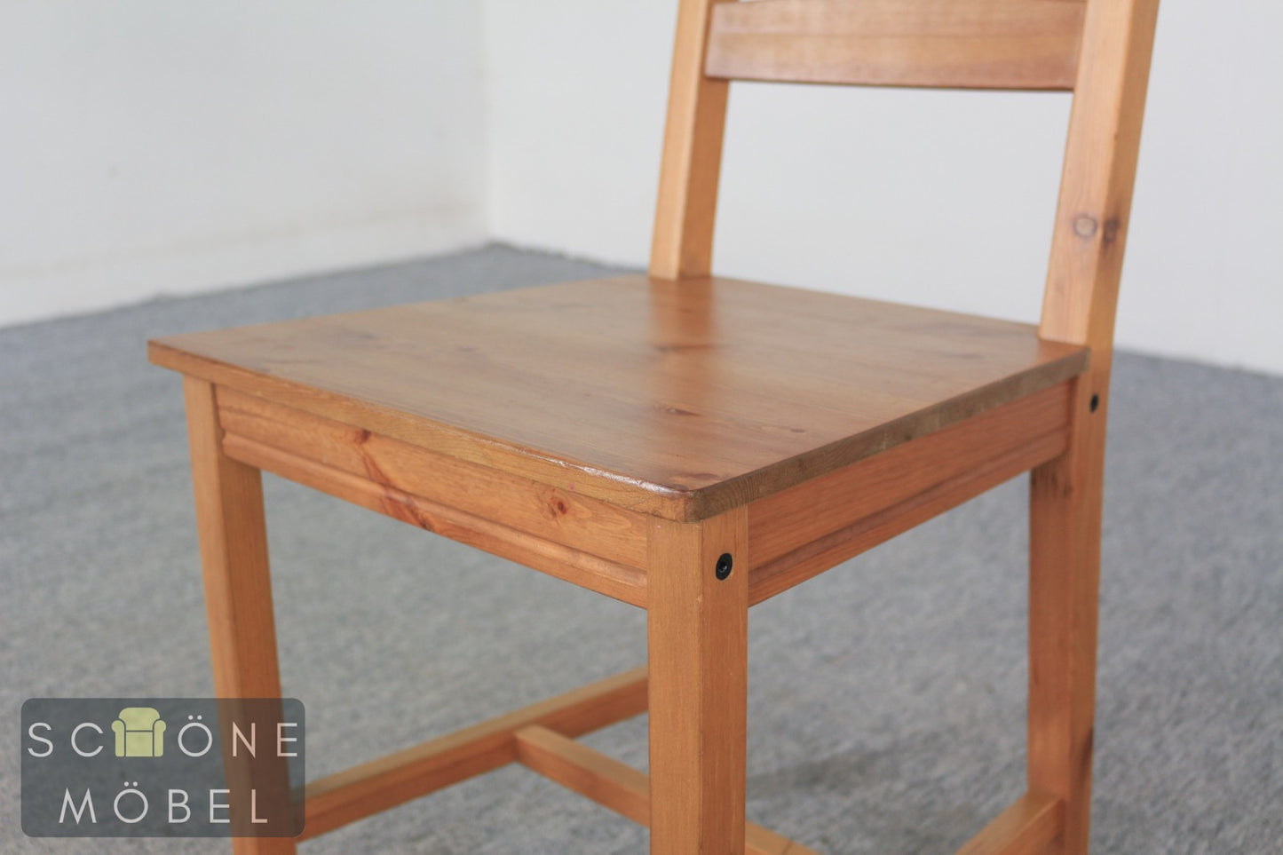 2er Set schlichte Vintage Esszimmer Landhaus Stühle Holzstühle Duo Vintage