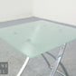 Design Beistelltisch Glas Metall Tisch modern minimalist Table Chrom  Glas