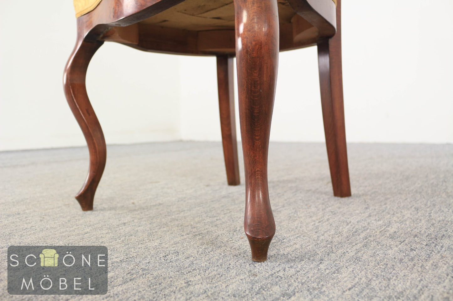Antik Stil Stuhl Rundrücken Esszimmerstuhl Massivholz Rokoko Biedermeier Vintage