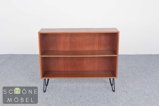 50er Jahre Retro Kommode Holz Vintage Regal Hairpin-Metallbeine Sideboard