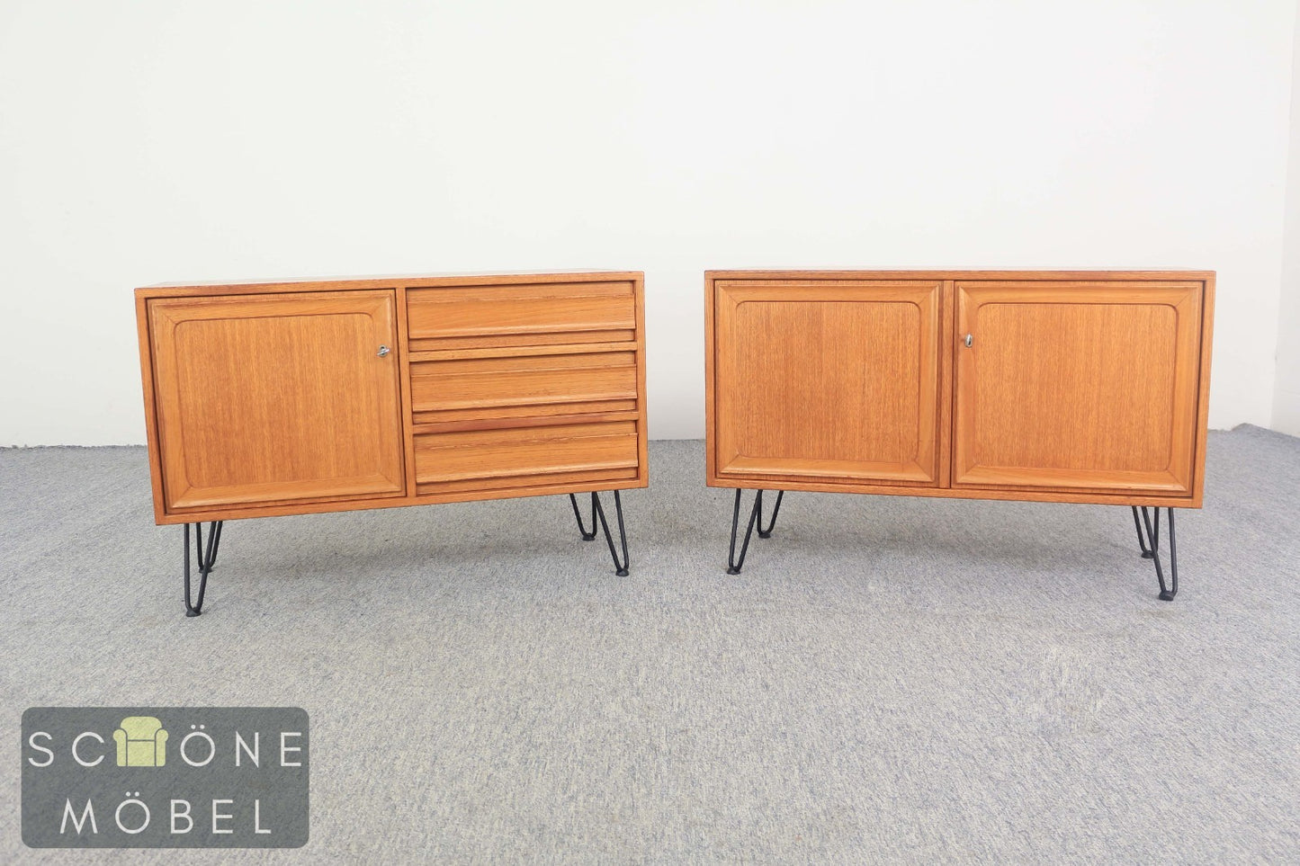 Mid Century Sideboard Danish Design Vintage Anrichte Retro Kommode Hairpin Legs