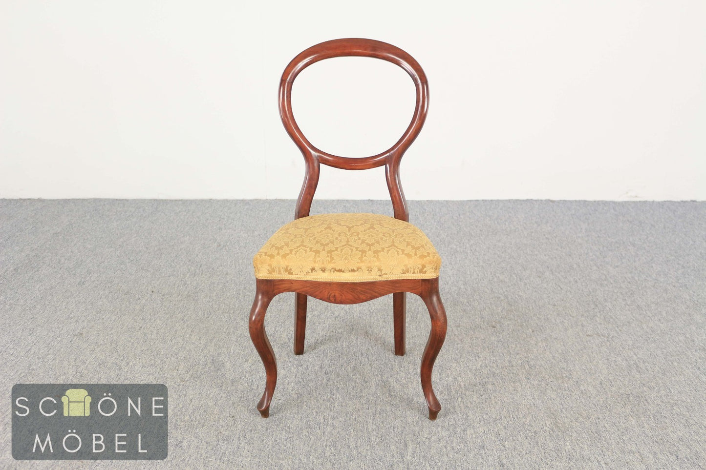 Antik Stil Stuhl Rundrücken Esszimmerstuhl Massivholz Rokoko Biedermeier Vintage