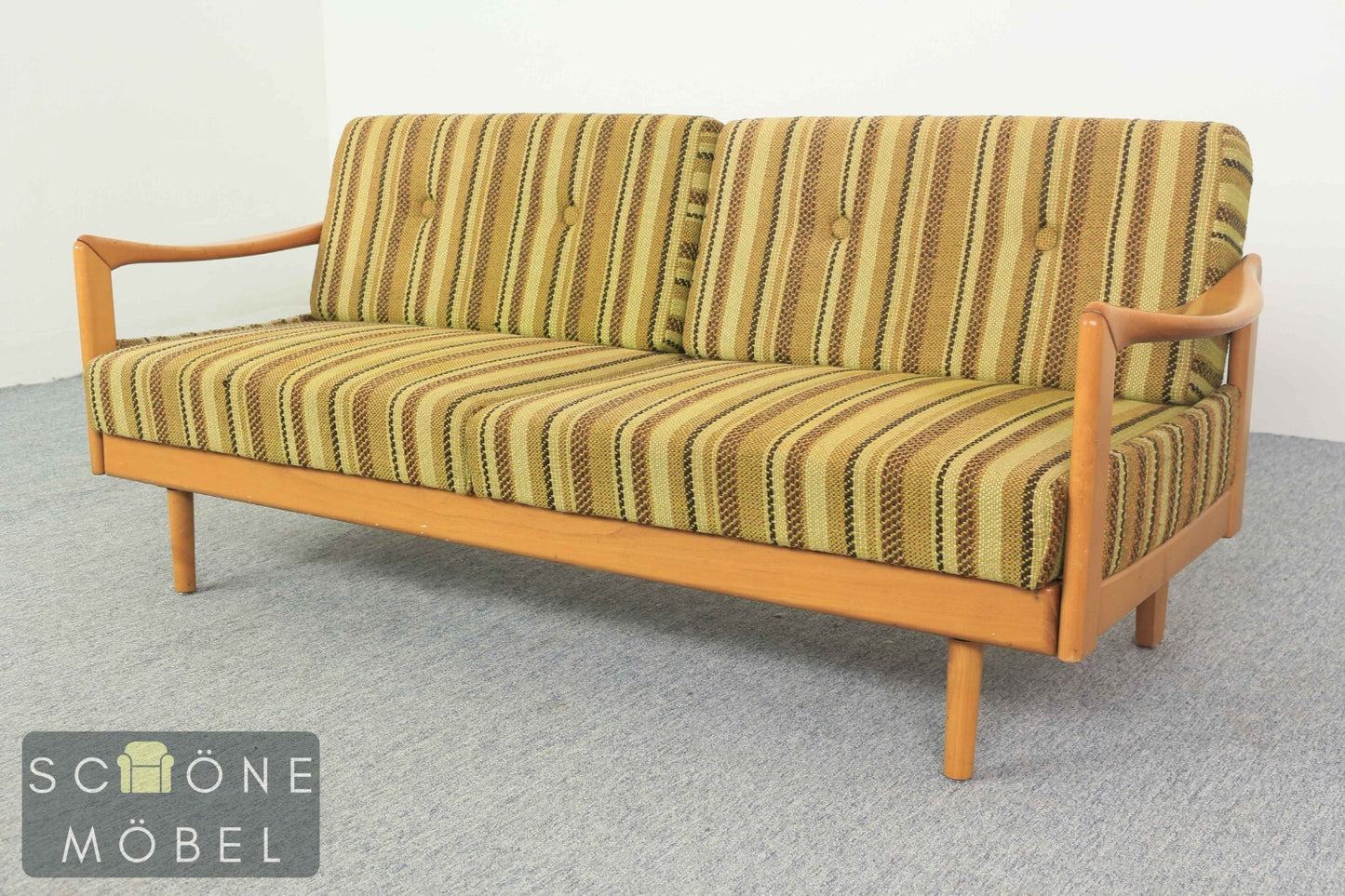 Retro 3er Sofa Mid Century Schlafsofa Vintage Couch Walter Knoll 60er Daybad