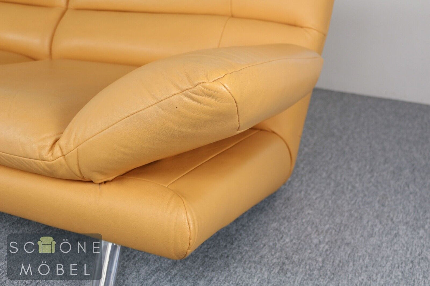 Schönes Designer Ledersofa Echtleder 2er Sofa Moderne Couch Leder 2 sitzer