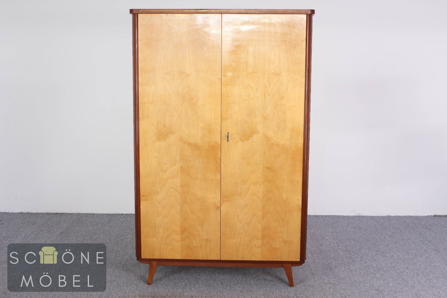 DDR Vintage Kleiderschrank Mid Century Garderobenschrank Holz 50er 60er