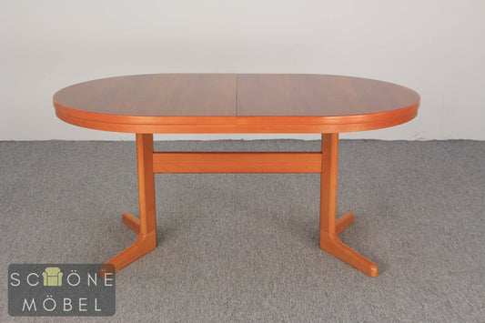70er Jahre Mid Century Esstisch - ausziehbar oval Table Beistelltisch Holz