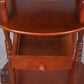 Vintage Beistelltisch rund mit Schublade Etagere Blumenständer Holz