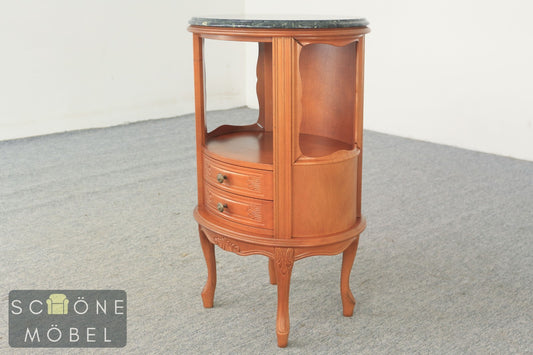 Jugendstil Beistelltisch mit Marmorplatte im Französischer Landhausstil Schrank