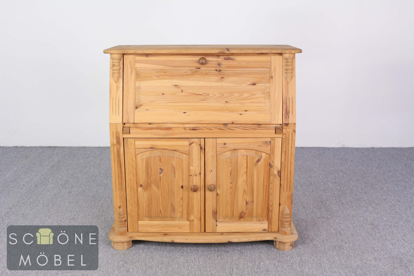 Massivholz Sekretär Kiefer Landhaus Schreibschrank Vintage Bauernmöbel