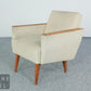 Vintage Art Deco Stil Sessel Retro Stuhl Skandinavisches Polstermöbel Beige