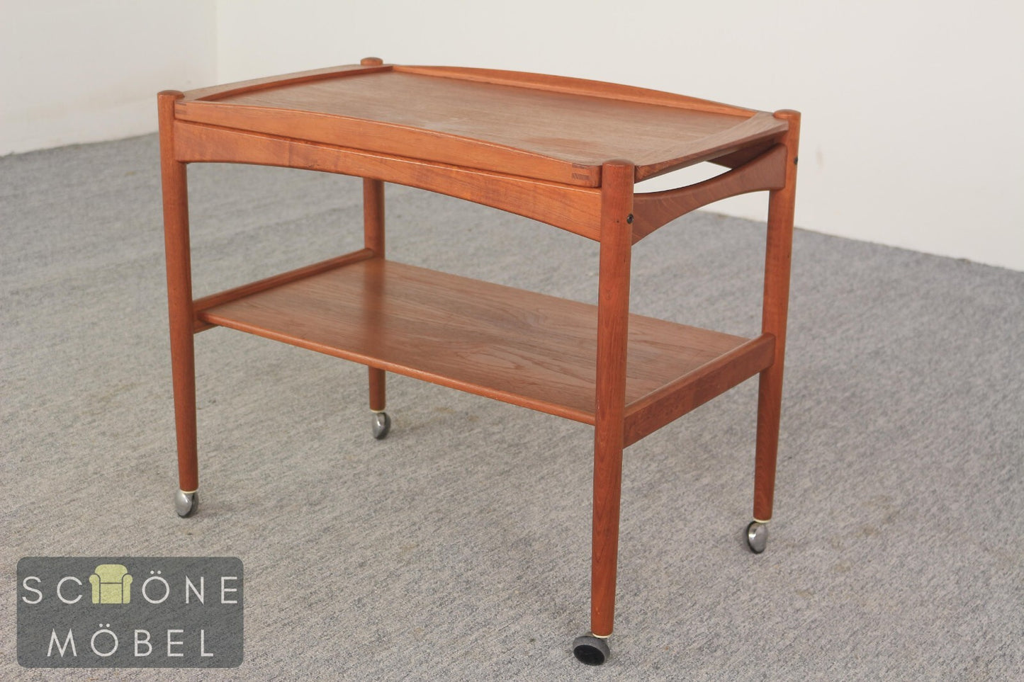Servierwagen, Danish Design von Poul Hundevad für Bernstorffsminde Møbelfabrik