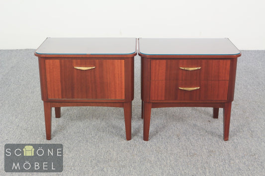 2 Vintage Nachttische Retro Schränkchen Mid-Century Telefontisch 60er Jahre