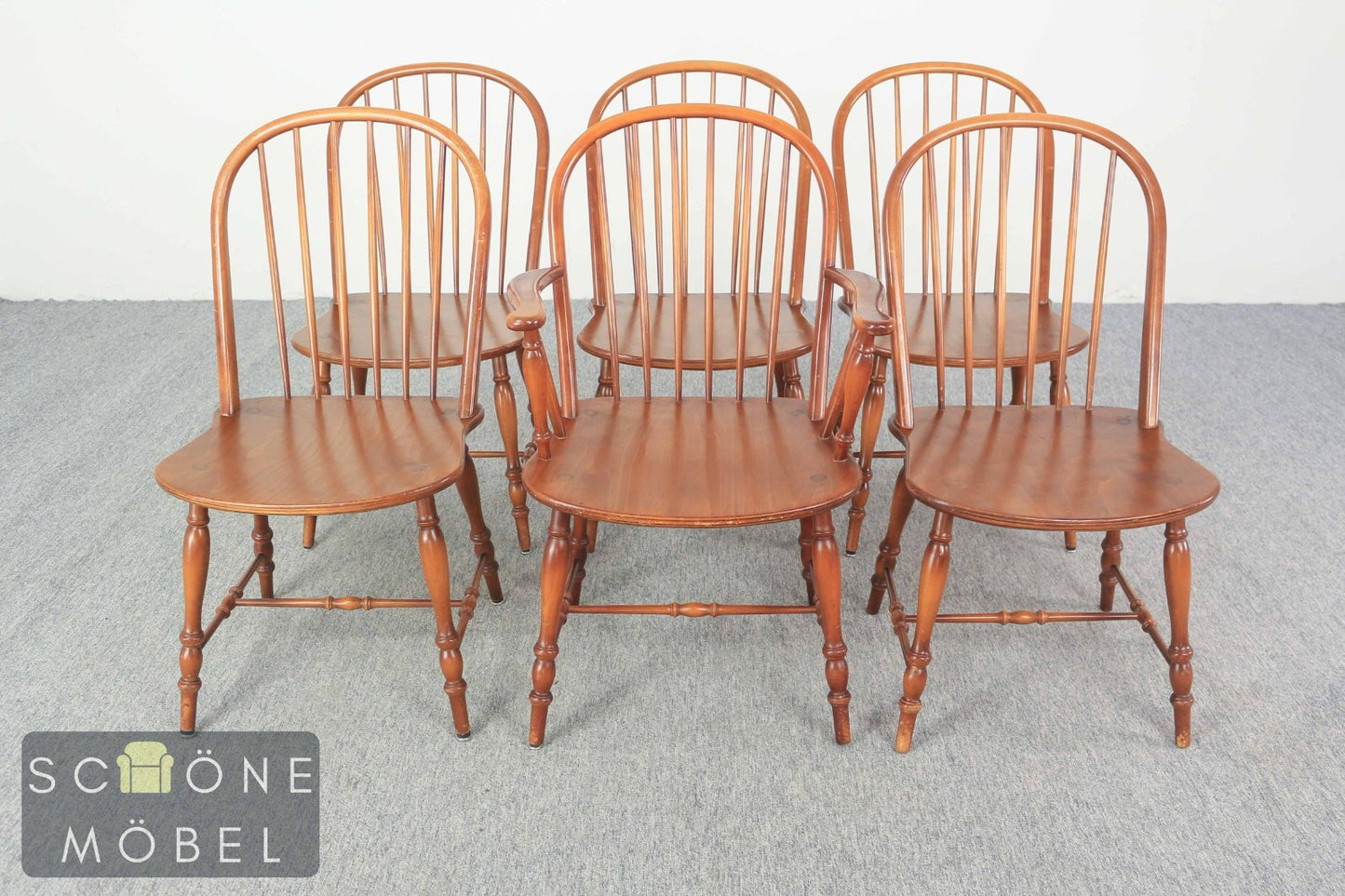 Vintage Stuhl Retro Esszimmer Stühle Mid Century Windsor Holzstuhl Colonial