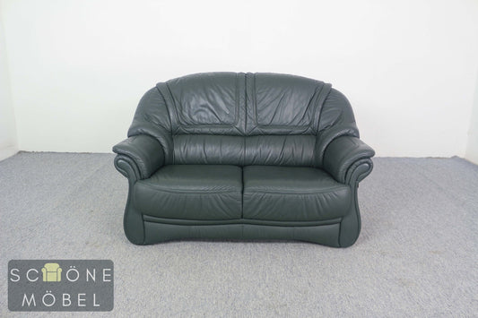 Bequeme Elastoform Leder 2er Sofa Echtleder Couch Couchgarnitur 2 Sitzer