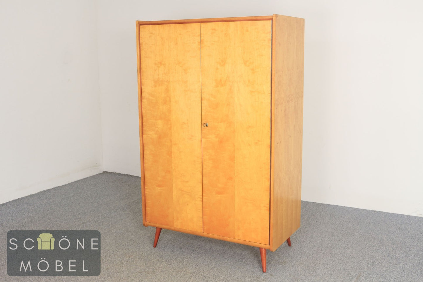 DDR Retro Kleiderschrank Mid Century Schrank Vintage 50er 60er Jahre Wardrobe