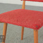 String Designe Mid-Century Esszimmerstuhl – Holzgestell, Stoffpolster, 50er/60er