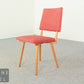 String Designe Mid-Century Esszimmerstuhl – Holzgestell, Stoffpolster, 50er/60er