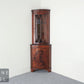 Biedermeier Stil Vitrinen Schrank / Eckschrank Mahagoni Glasvitrine Intarsie
