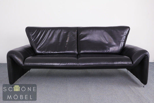 Elegantes Designer Ledersofa Echtleder Sofa Moderne Couch Credo Leder 3 sitzer