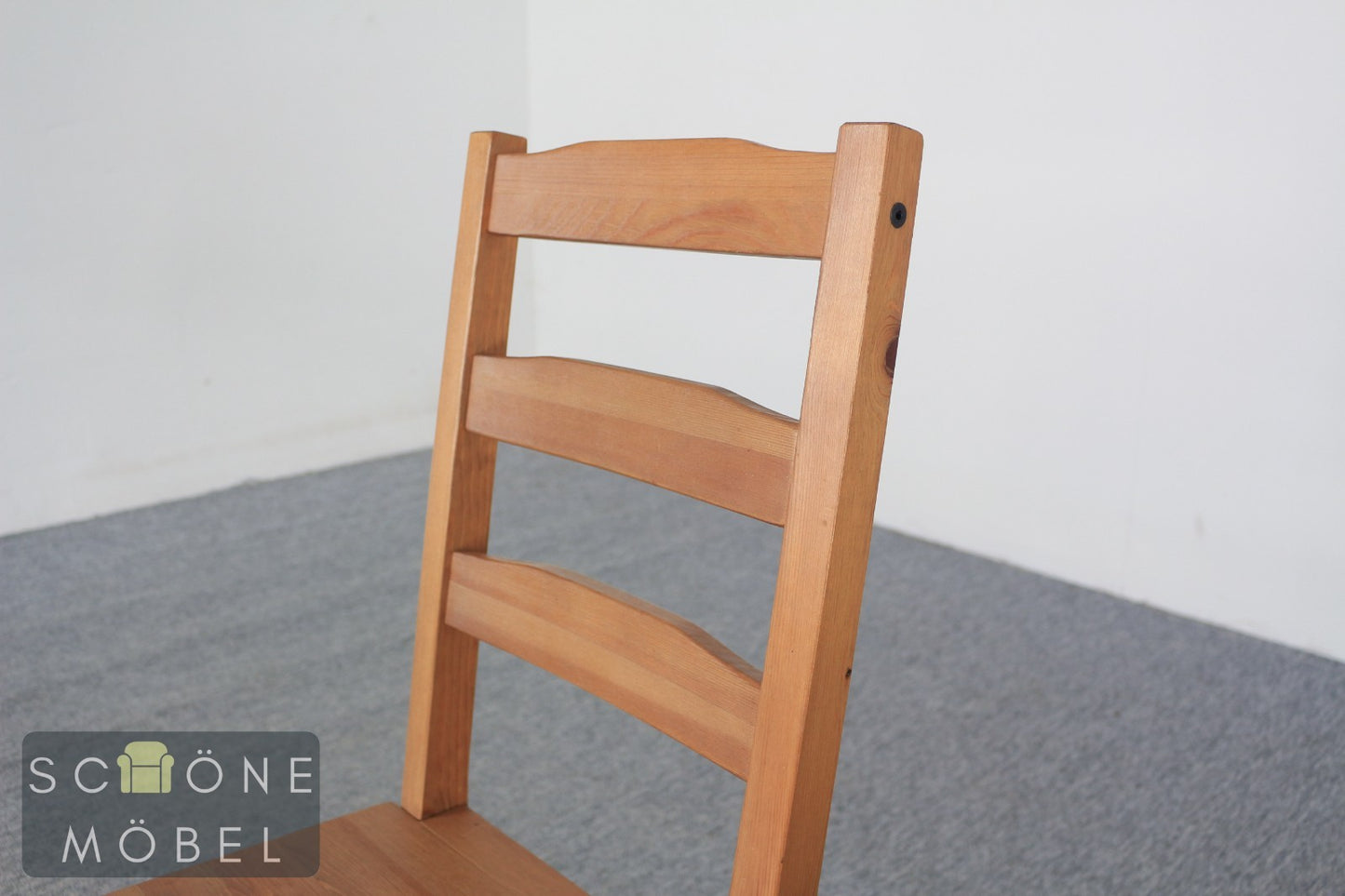2er Set schlichte Vintage Esszimmer Landhaus Stühle Holzstühle Duo Vintage