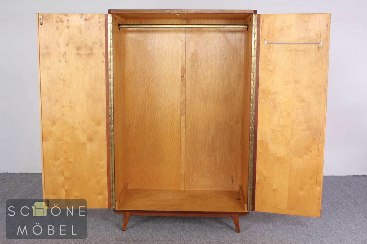 DDR Vintage Kleiderschrank Mid Century Garderobenschrank Holz 50er 60er
