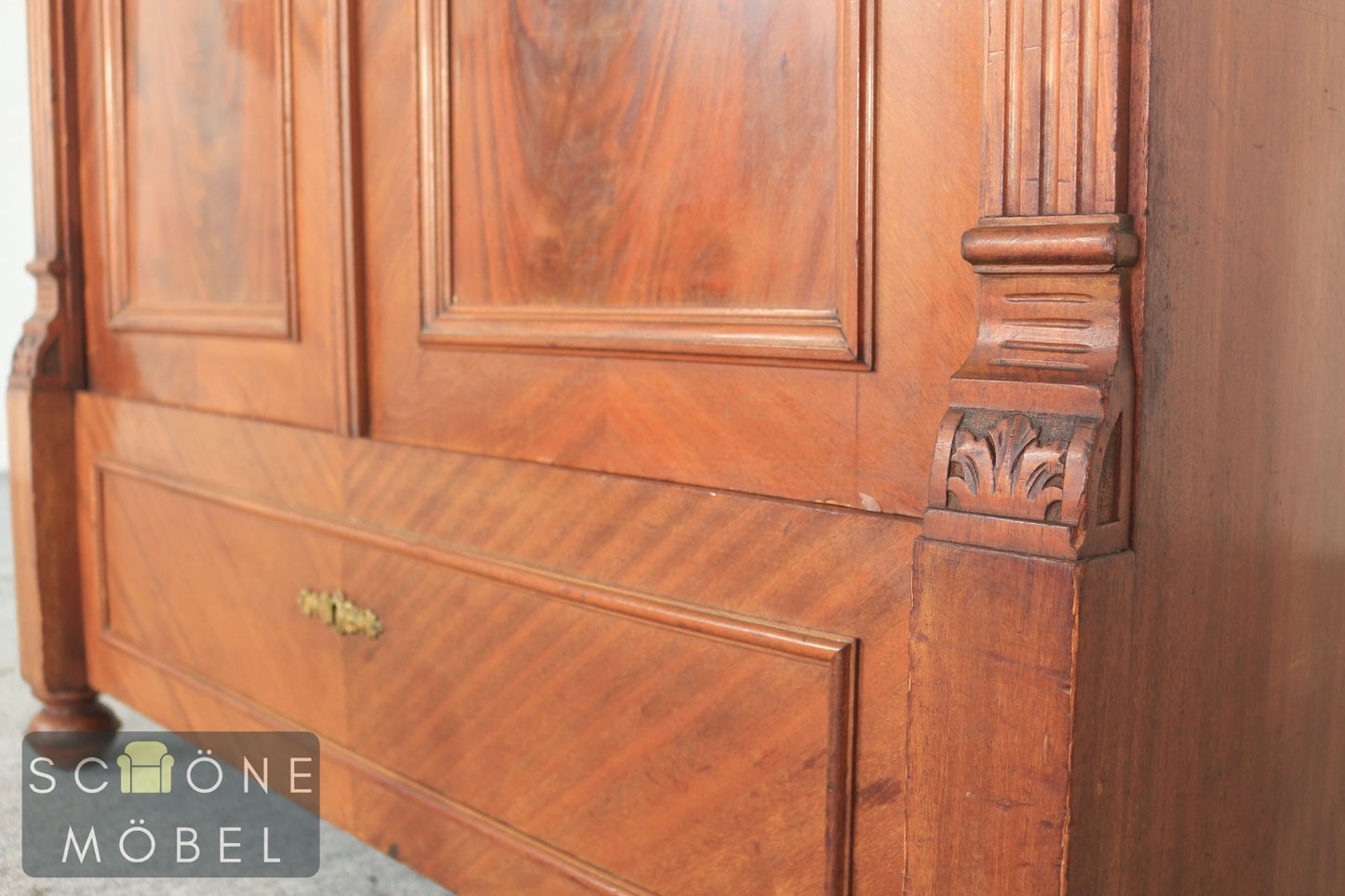 Wunderschöner Gründerzeit Kleiderschrank Garderobe Antik Stil Schrank Wardrobe