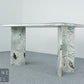 Vintage Couchtisch aus weißem Marmor Design Tisch Table Glas Retro