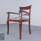 2x Biedermeier Esszimmerstühle Armlehnen Stühle Antik Stil Stuhl Essstuhl Chair