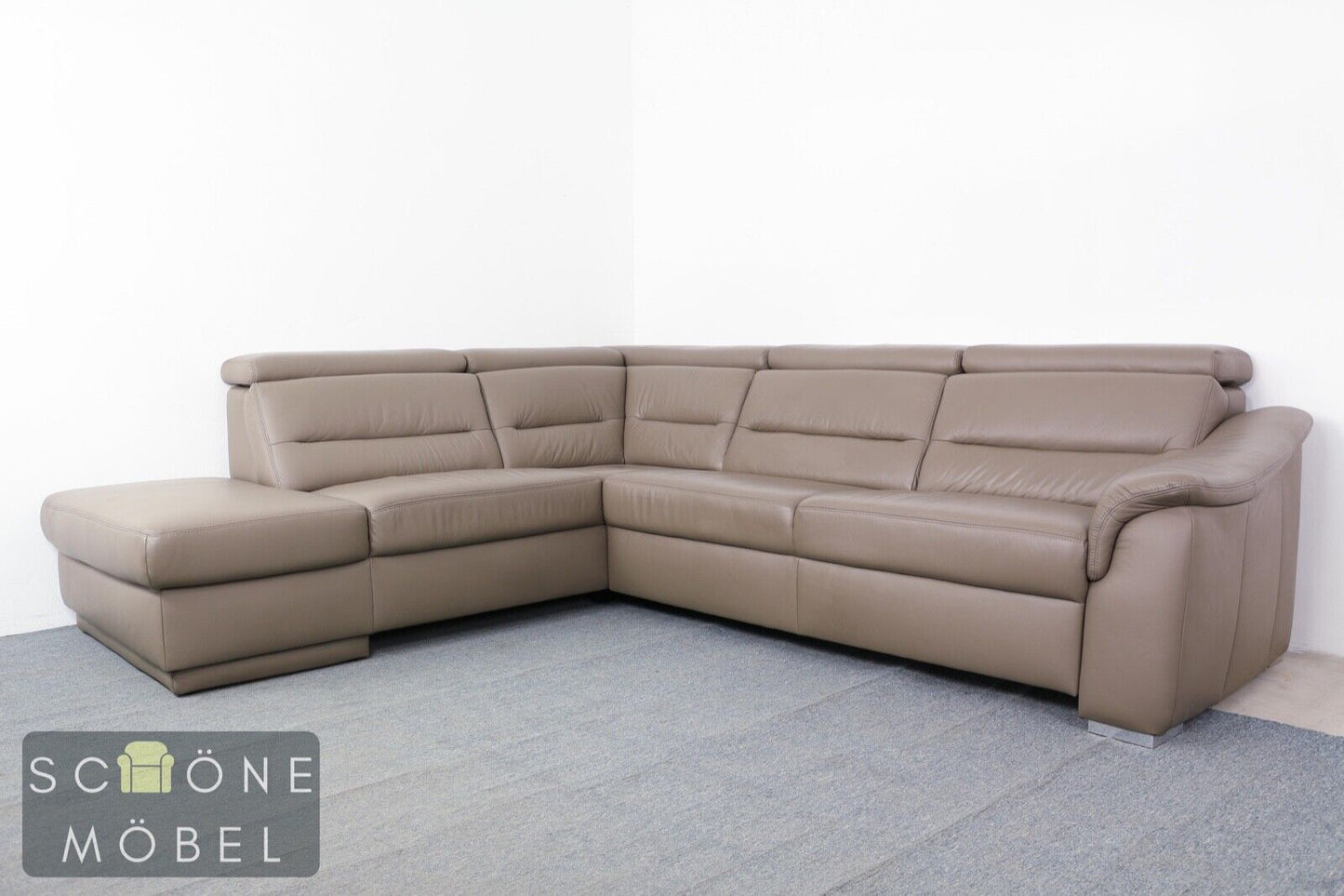 Bequemes Designer Ecksofa Ledersofa Echtleder Sofa Moderne Couch Leder 5 sitzer
